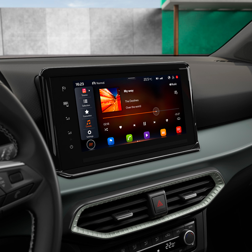 Het nieuwe overzichtelijk 9.2 inch dashboard met touchscreen in de SEAT Arona