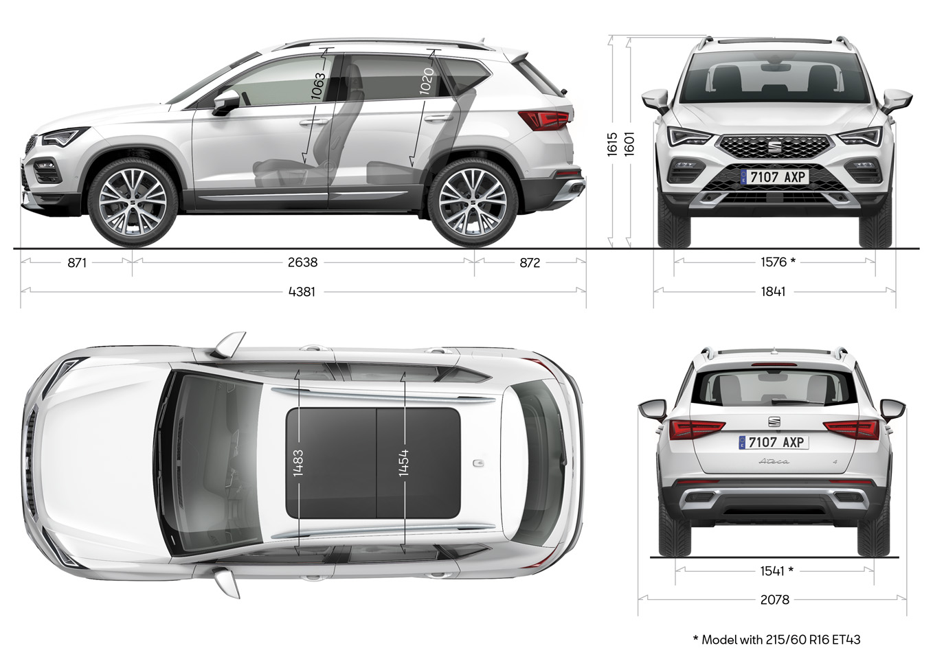 SEAT Ateca afmetingen