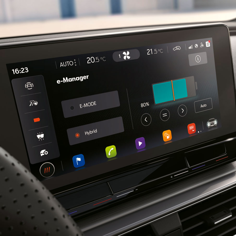 Touchscreen in de SEAT Leon