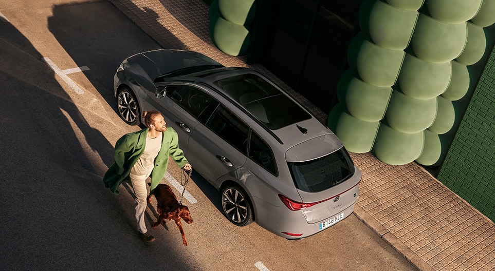Grijze SEAT Leon Sportstourer