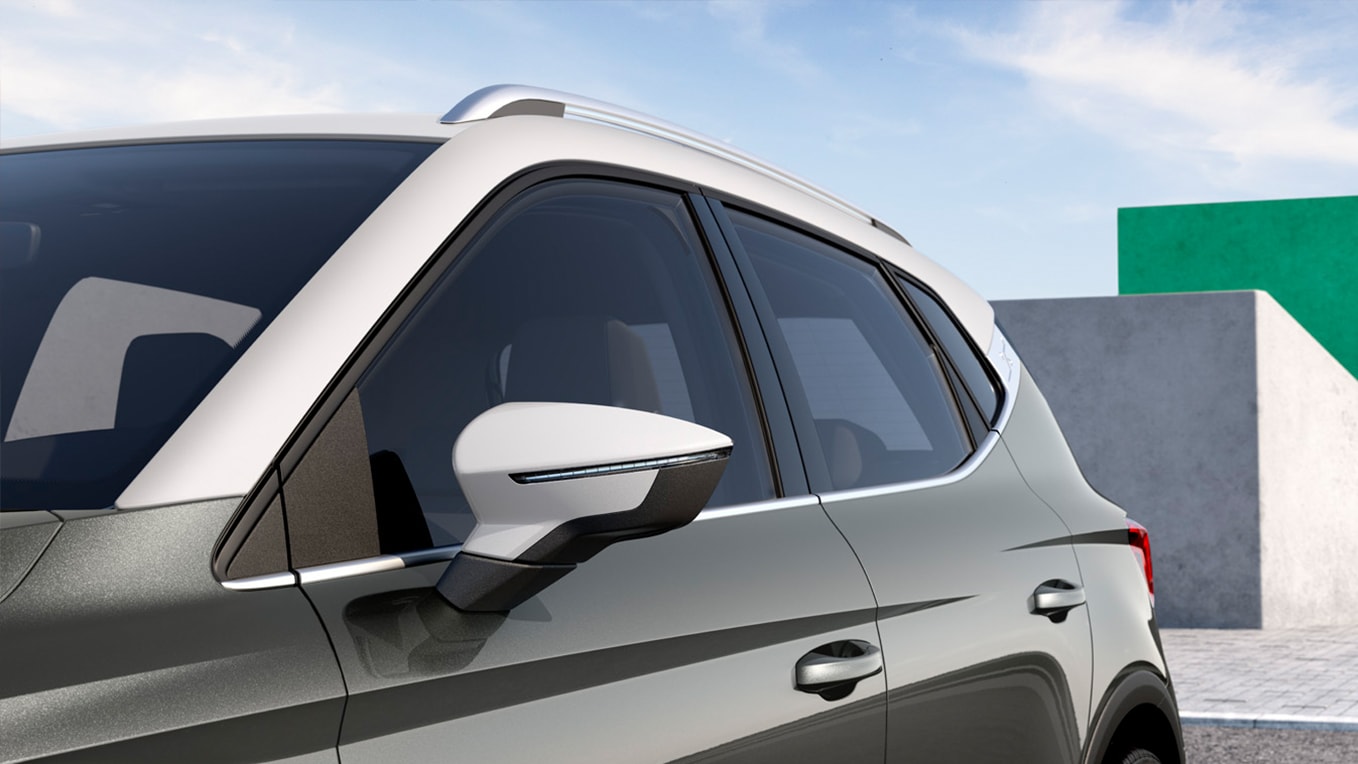 Close-up van wit dak SEAT Arona