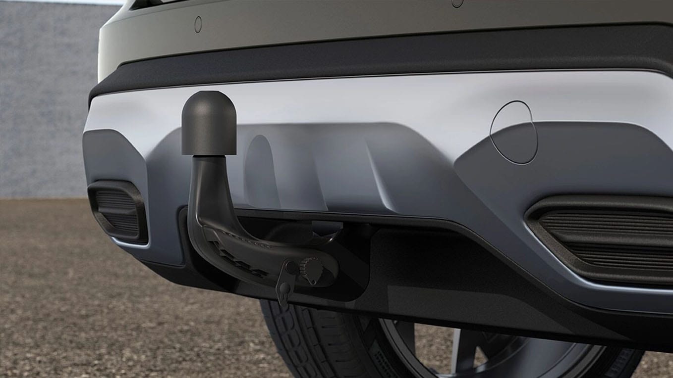 Close-up van een trekhaak SEAT Arona