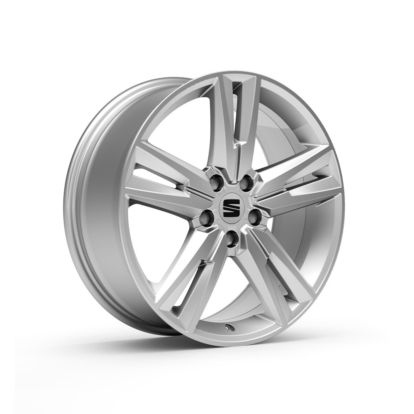 Velgen 'Performance Brilliant Silver 2', 18 inch lichtmetaal voor SEAT Ateca