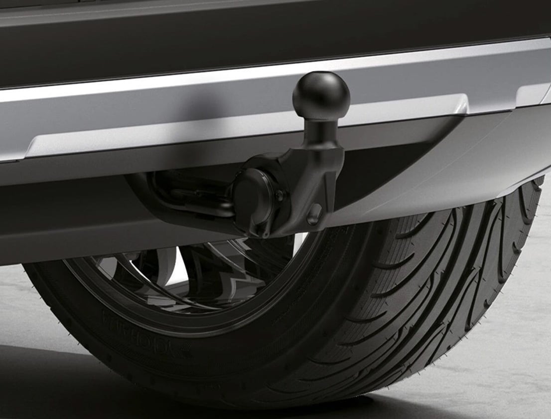 Close-up van een trekhaak SEAT Ateca