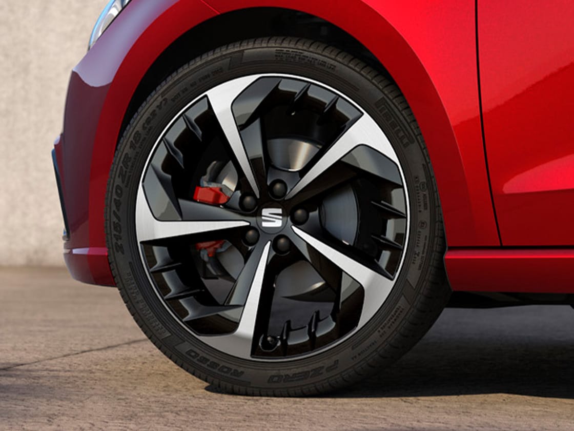 Zwarte 18 inch velgen SEAT Ibiza