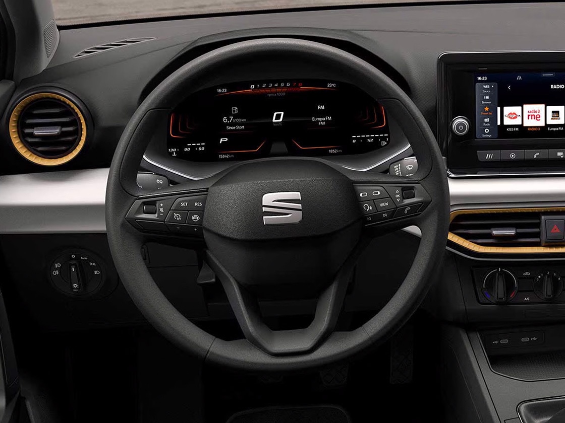 Multifunctioneel stuurwiel van de SEAT Ibiza