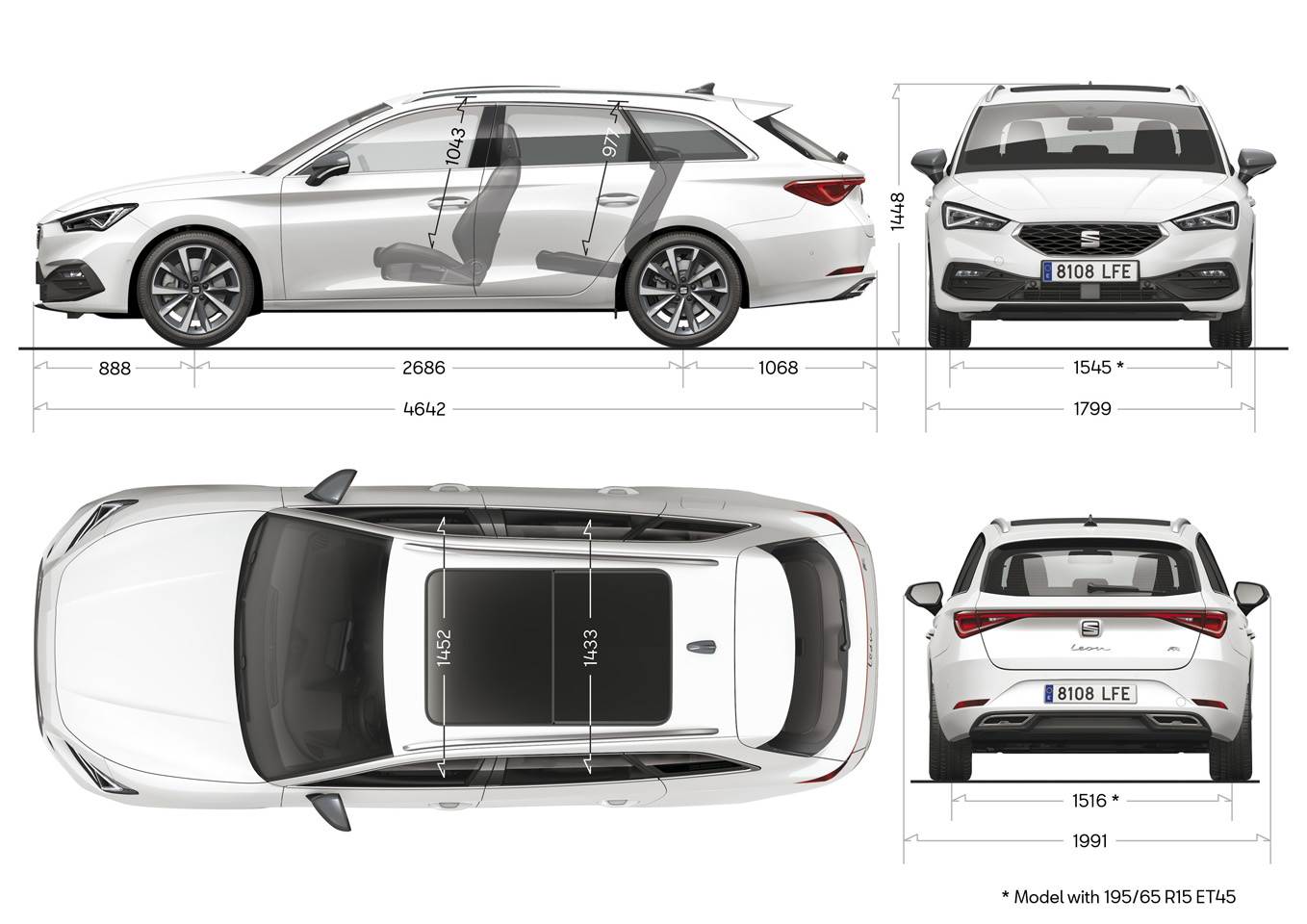 Afmetingen van de SEAT Leon Sportstourer