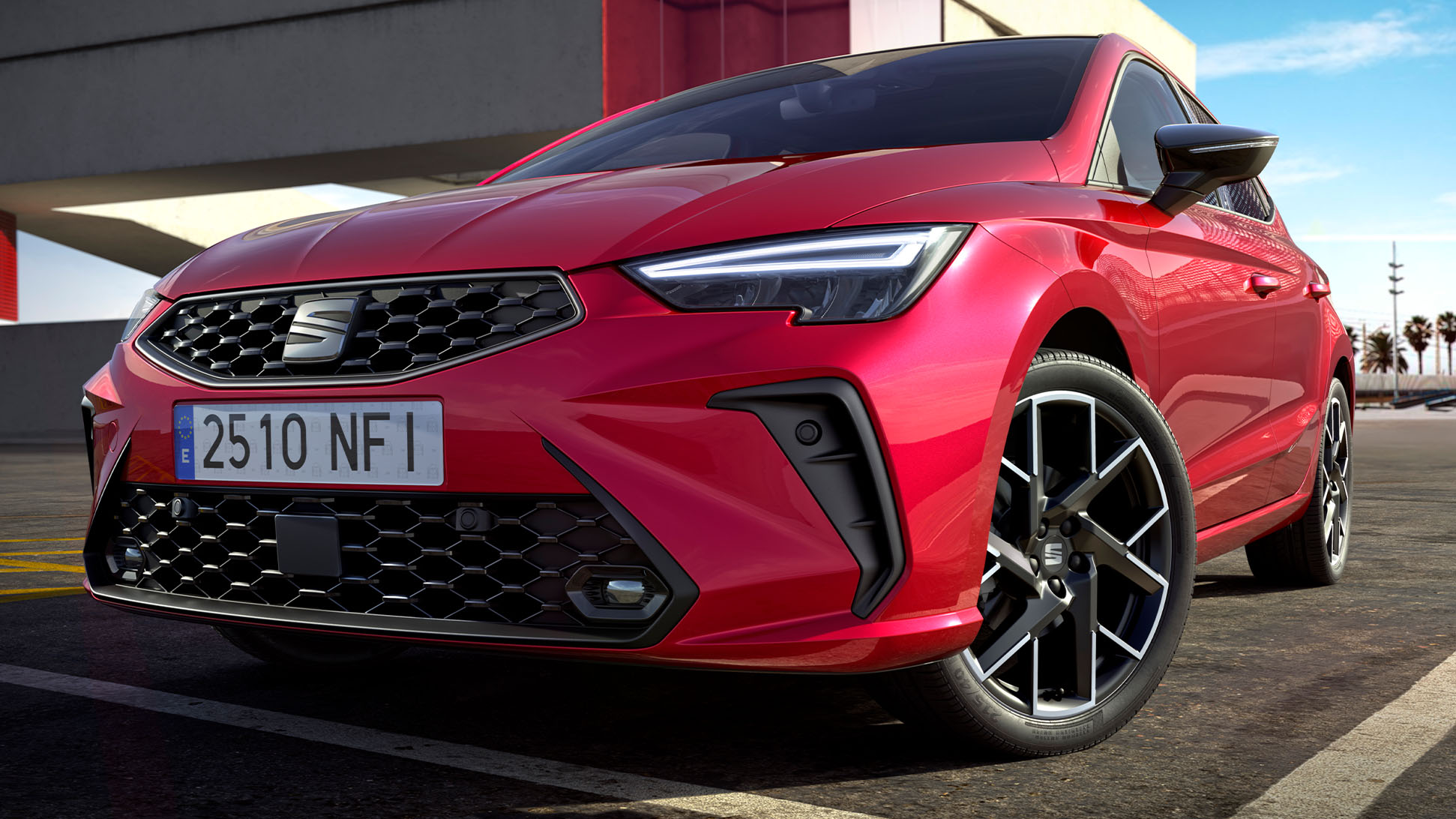 Vooraanzicht van de nieuwe Ibiza