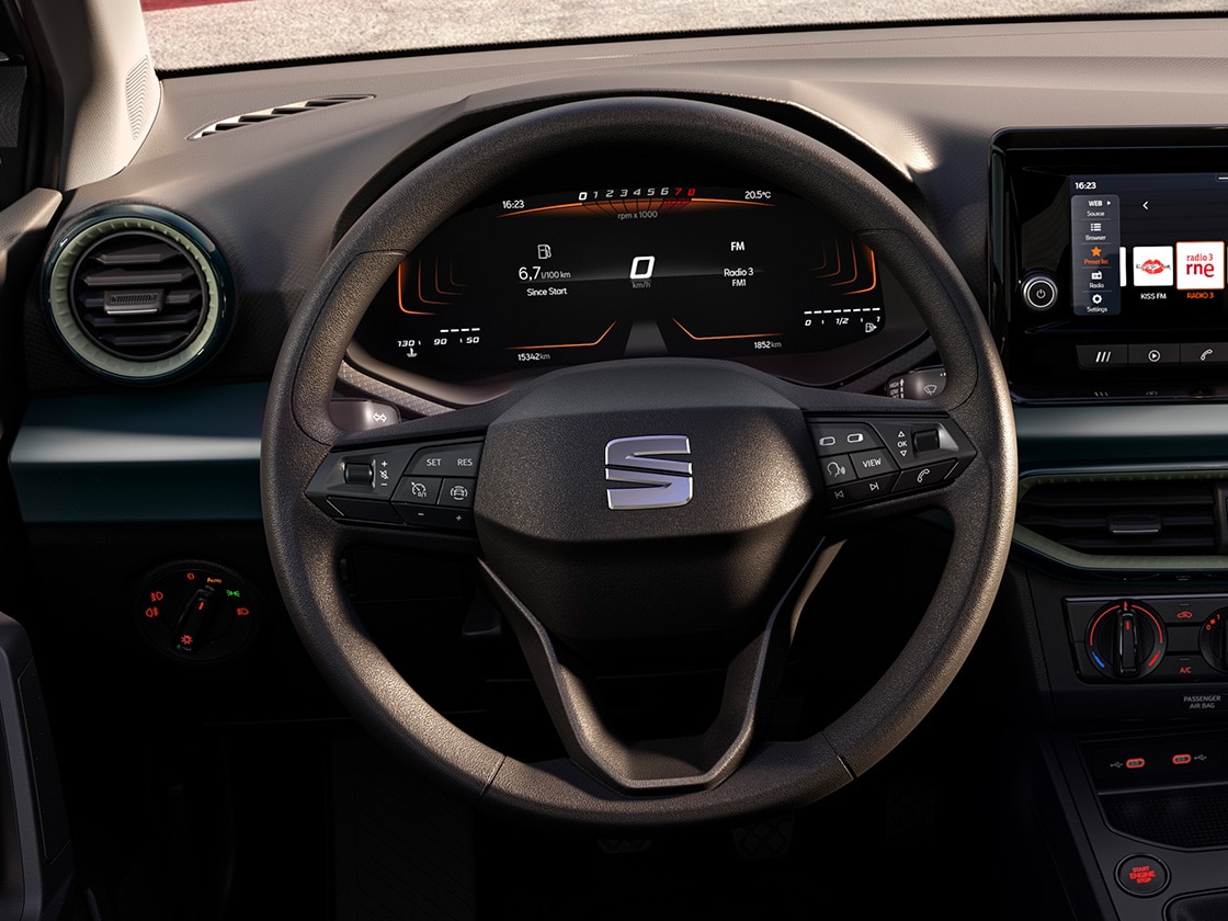 Multifunctioneel stuurwiel van de SEAT Ibiza