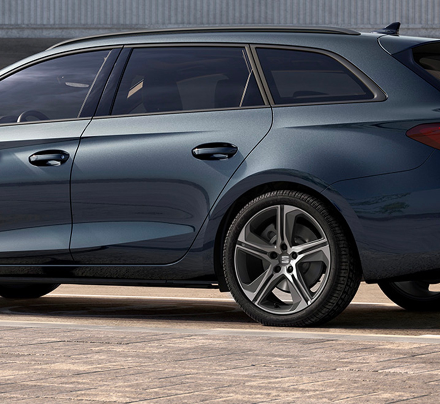 Close-up van banden op de SEAT Leon Sportstourer