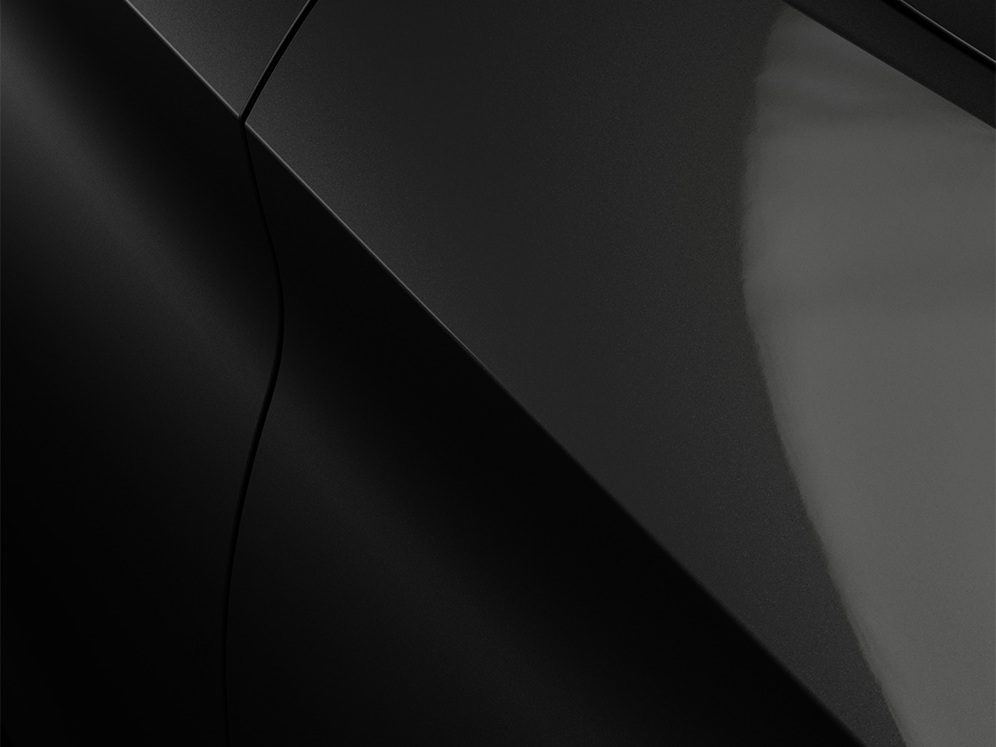 Seat Leon in midnight black met een speciale metallic afwerking, van dichtbij.