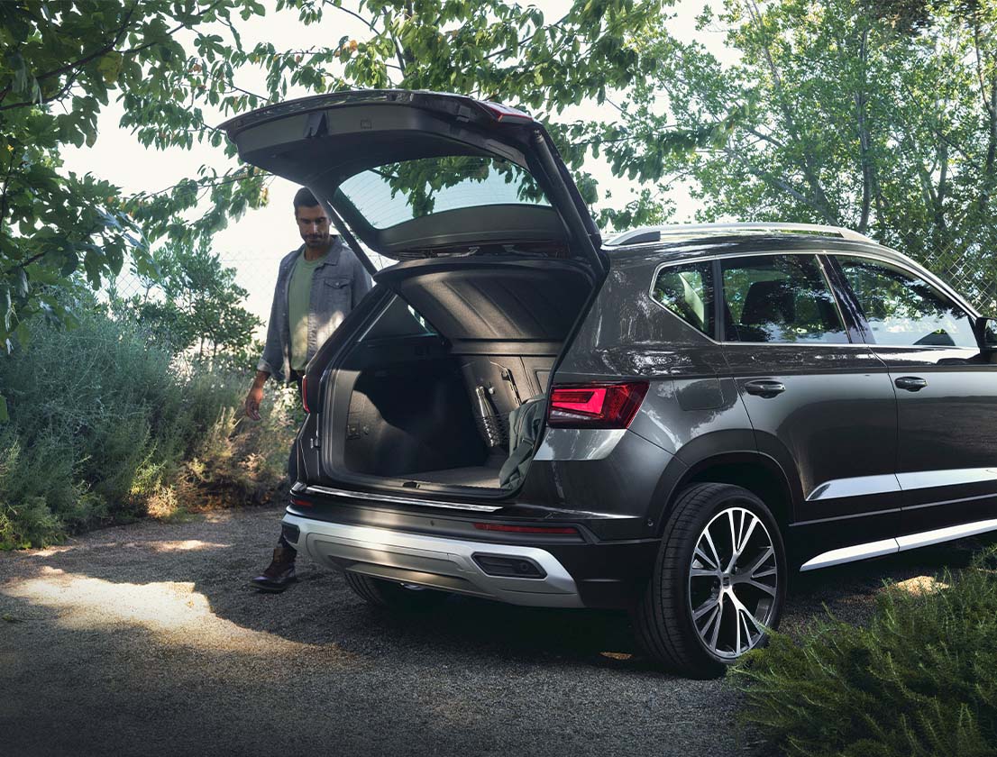Close-up van bagageruimte van de SEAT Ateca