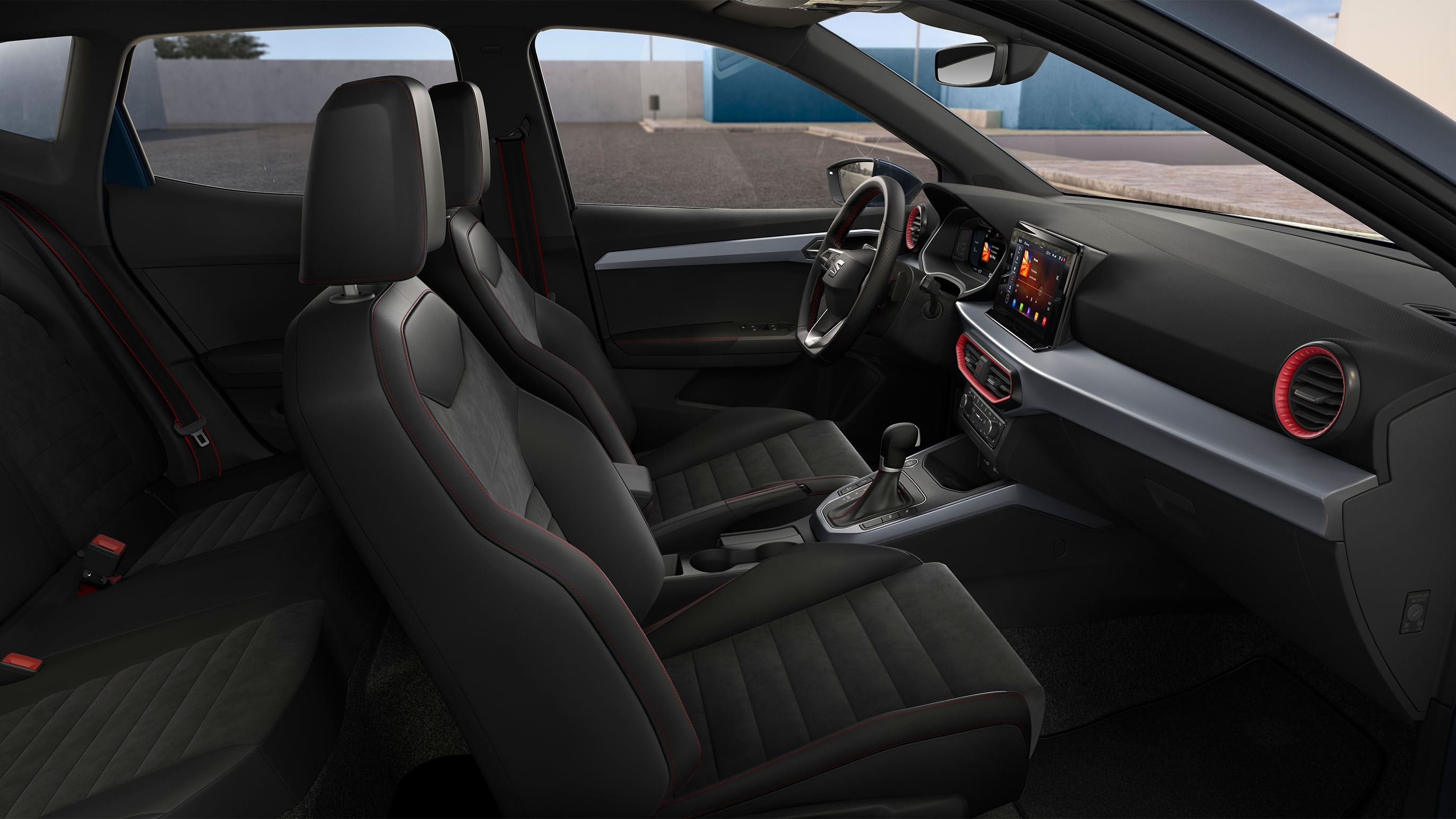 Interieur van de SEAT Arona in Dinamica Aurora Blue