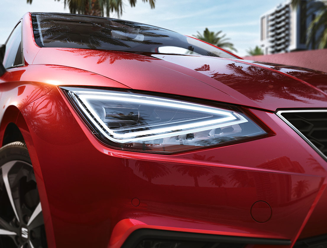 koplampen van de SEAT Ibiza