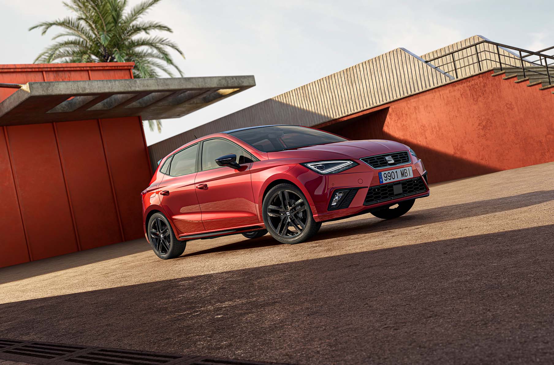 Rode SEAT Ibiza FR met black pack