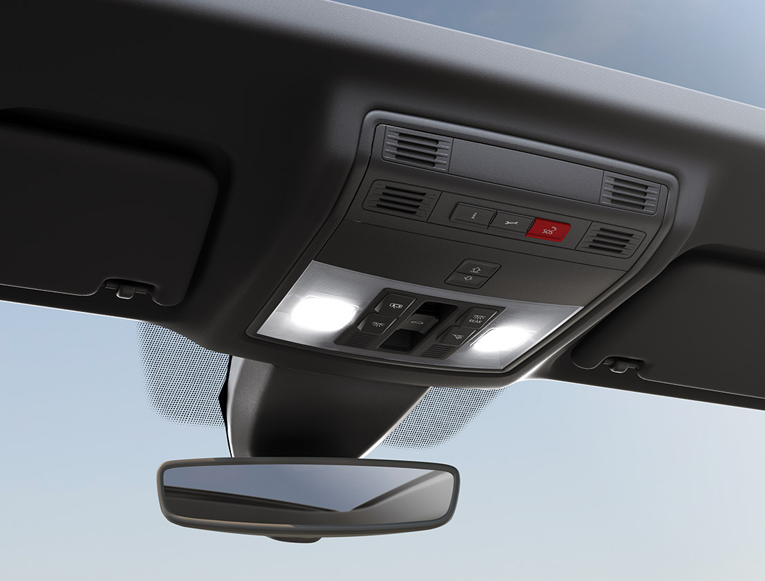 Close-up van e-hulp systeem in de Ateca