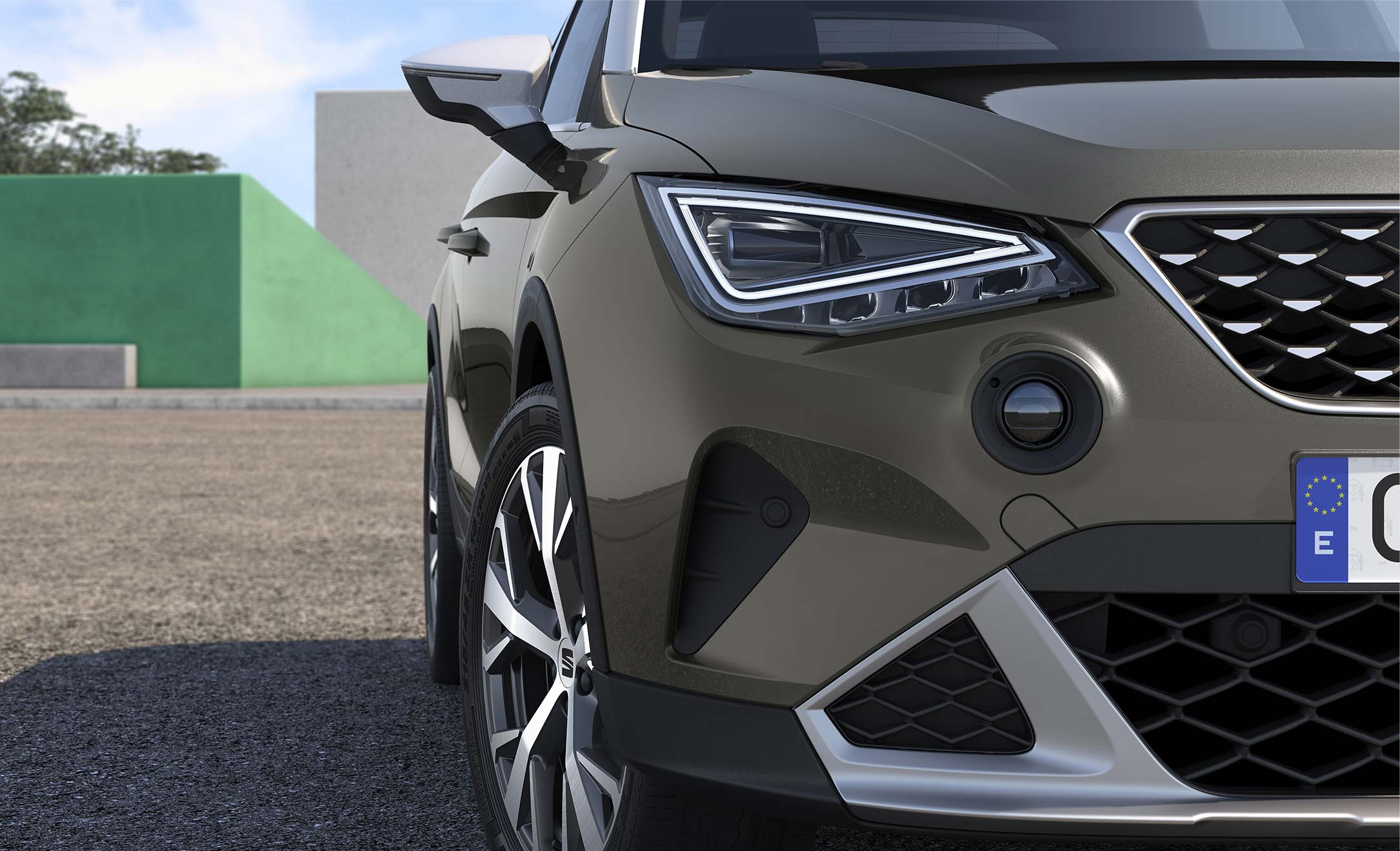 SEAT Arona close up van de voorkant